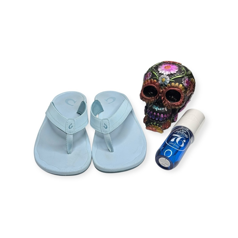 Olukai ʊ Ohana Wet Quick Dry Flip Flops ʊ Misty Light Powder Blue ʊ 8M 38 ʊ - Picture 2 of 16